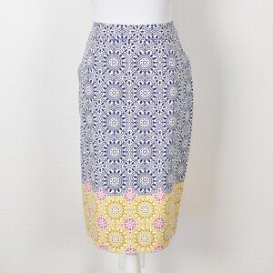 Boden Gabriella Pencil Skirt Blue Sun Tile NEW - 8